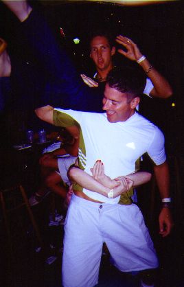 Gregory & Kelly show off their acrobatic skills.
